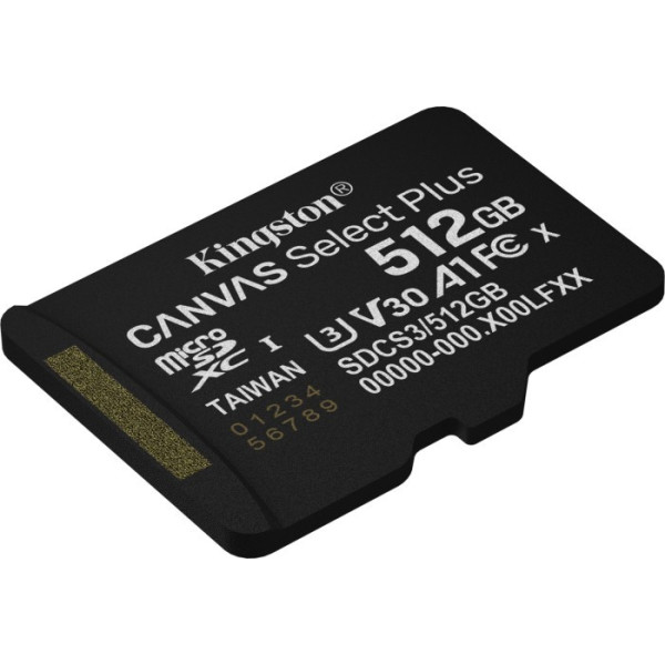 Фото - Карта памяти Kingston 512GB microSDXC Canvas Select Plus Gen3 (SDCS3/512GBSP)