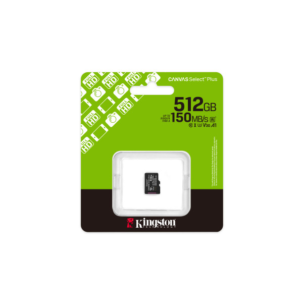 Фото - Карта памяти Kingston 512GB microSDXC Canvas Select Plus Gen3 (SDCS3/512GBSP)