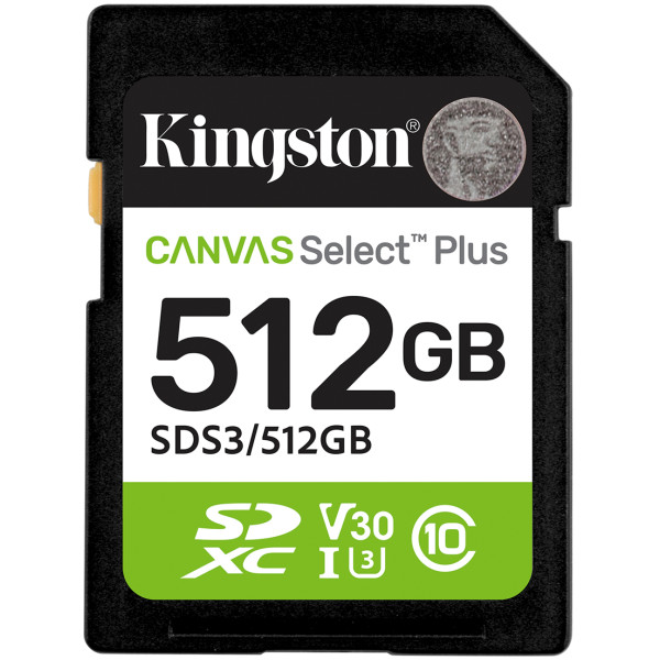 Фото - Карта памяти Kingston 512GB SDXC Canvas Select Plus Gen3 (SDS3/512GB)