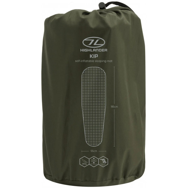 Фото - Туристический коврик Highlander Kip Self-inflatable Sleeping Mat 3 cm Olive (SM126-OG)