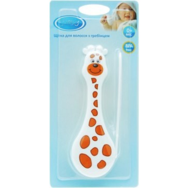 Фото - Набор расчесок для детских волос Lindo Жираф белый (Lі 600 бел)