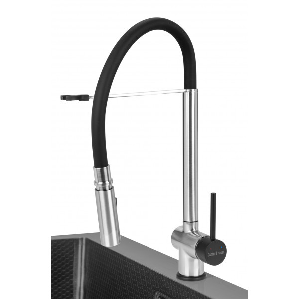 Фото - Смеситель кухонный Gunter & Hauer EDEL Brush Black