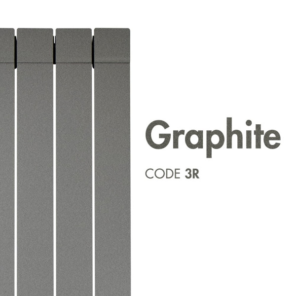 Фото - Радиатор отопления Nova Florida LEDRO S/90 2000 мм GRAPHITE 3R 6 секции (81GLE3R406)
