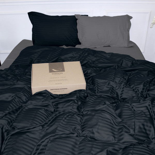 Фото - Комплект постельного белья детский MirSon Satin Stripe 30-0012 + 30-0011 Wandy 110х140 (2200005246429)