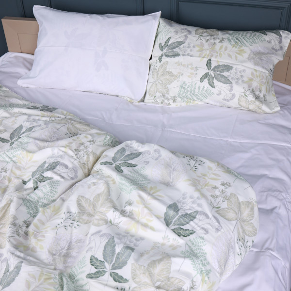 Фото - Наволочка MirSon Сатин 22-1412 Leaf ornament 70х70 см (2200011122977)