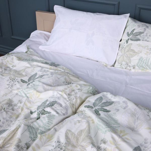 Фото - Наволочка MirSon Сатин 22-1412 Leaf ornament 70х70 см (2200011122977)