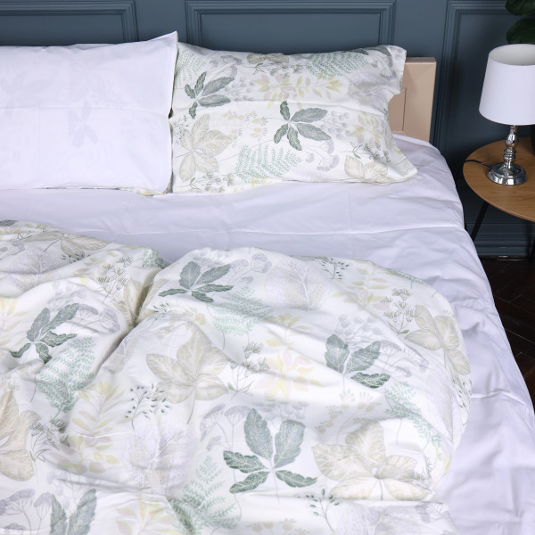 Фото - Наволочка MirSon Сатин 22-1412 Leaf ornament 70х70 см (2200011122977)