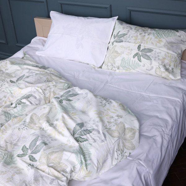 Фото - Наволочка MirSon Сатин 22-1412 Leaf ornament 70х70 см (2200011122977)