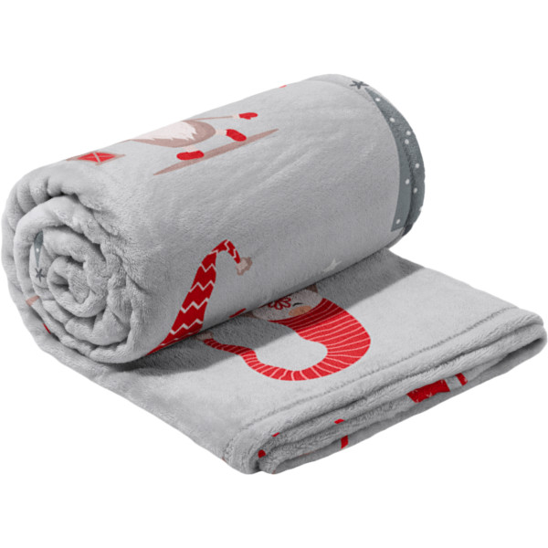 Фото - Плед полуторный Lelit Новогодний Серый с гномами 150х200 см (1201617)