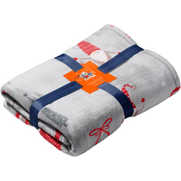 Фото - Плед полуторный Lelit Новогодний Серый с гномами 150х200 см (1201617)