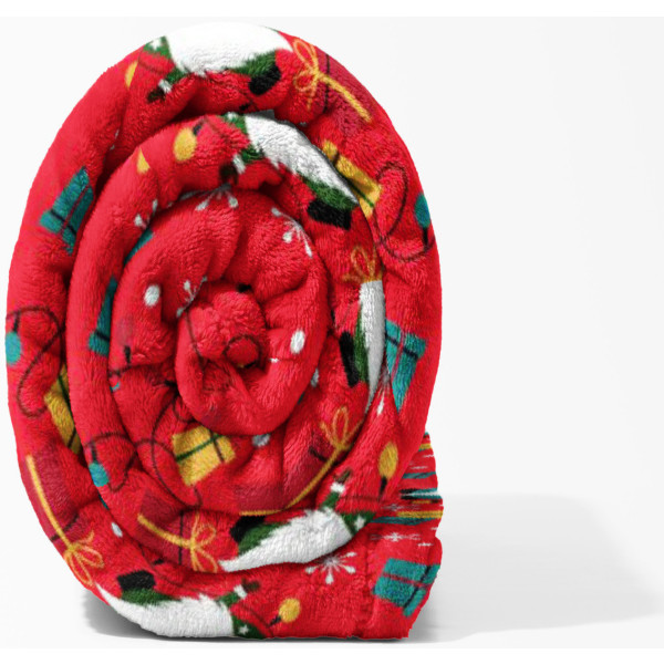 Фото - Плед двуспальный Lelit Велсофт Красный с принтом 200х220 см (1198345)