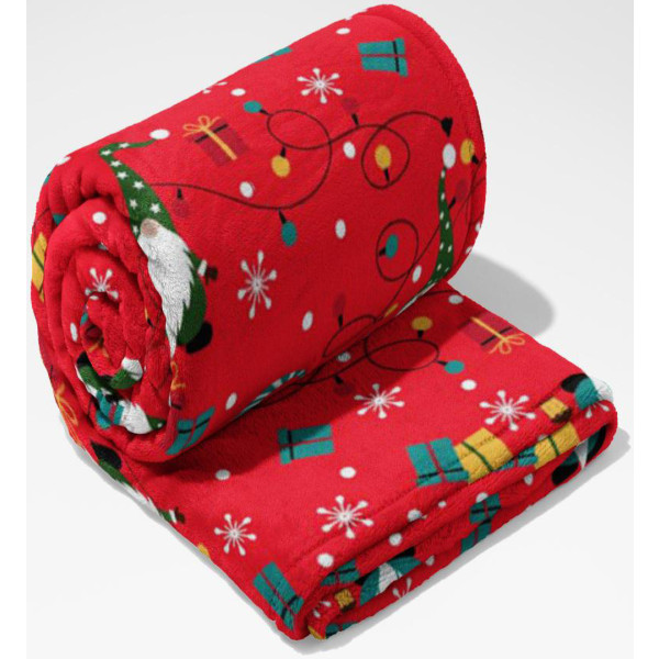 Фото - Плед двуспальный Lelit Велсофт Красный с принтом 200х220 см (1198345)