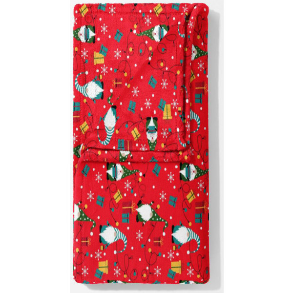 Фото - Плед двуспальный Lelit Велсофт Красный с принтом 200х220 см (1198345)