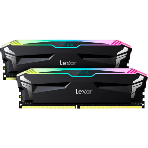 Фото - Память DDR Lexar Ares RGB Black DDR4 3600MHz 16GB Kit 2x8GB (LD4BU008G-R3600GDLA)