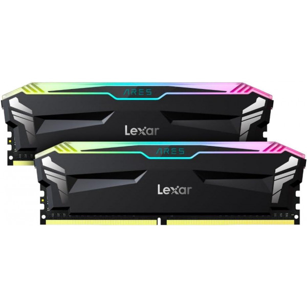 Фото - Память DDR Lexar Ares RGB Black DDR4 3600MHz 32GB Kit 2x16GB (LD4BU016G-R3600GDLA)