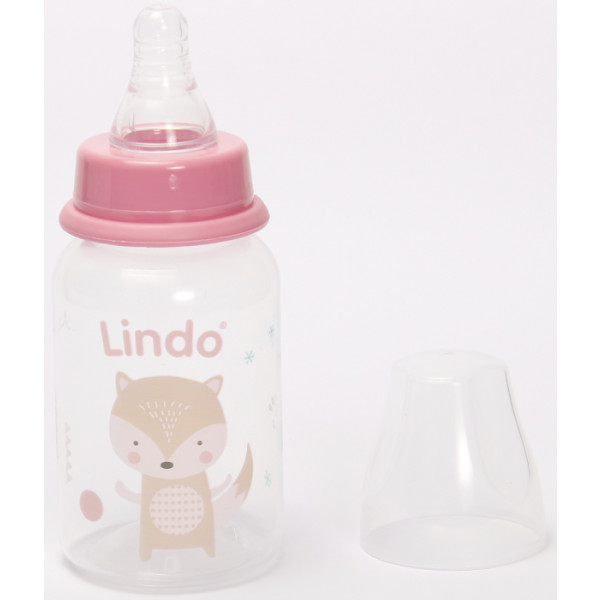 Фото - Бутылочка для кормления Lindo 125 мл (Li 142 рож)