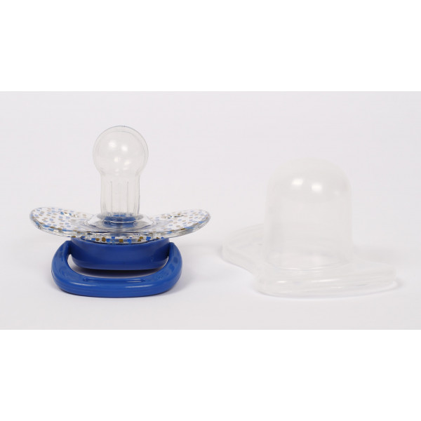 Фото - Ортодонтическая пустышка Lindo синий (Li401/6-12 с)