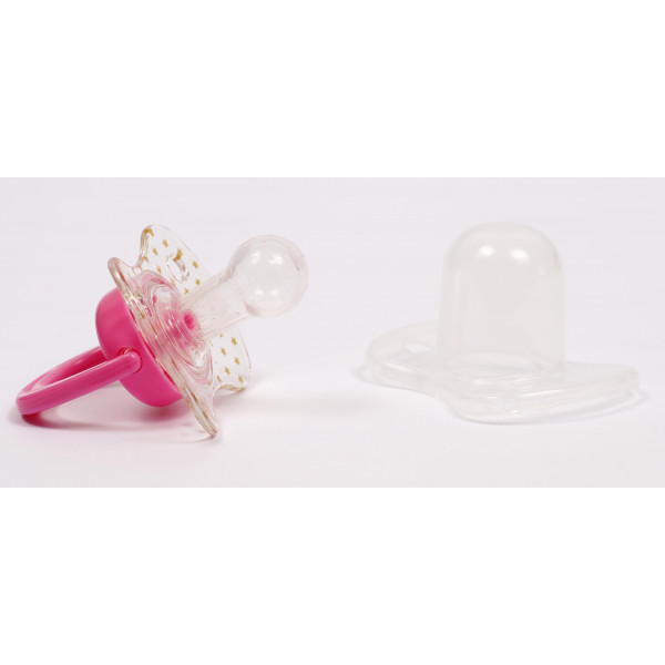 Фото - Круглая пустышка Lindo роовый (Li401/0-6роз)