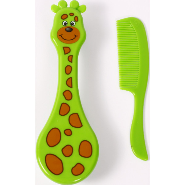 Фото - Набор расчесок для детских волос Lindo Жираф зеленый (Lі 600 зел)
