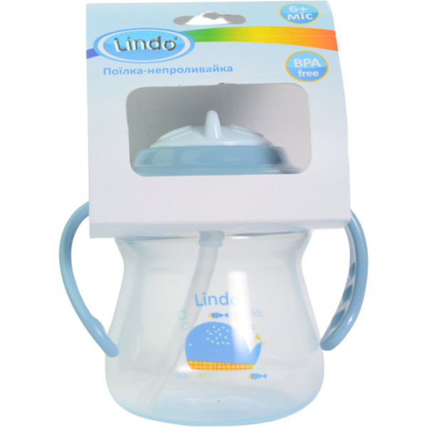 Фото - Поильник-непроливайка детский Lindo 250 мл (LI 708 гол)