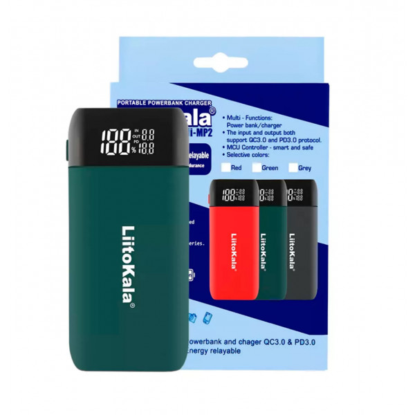 Фото - Батарея мобильная LiitoKala Lii-MP2 Green PowerBank QC3.0&PD3.0