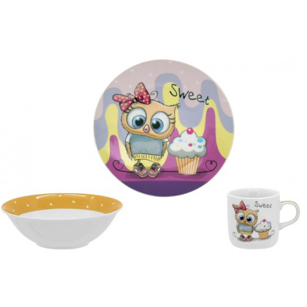 Фото - Столовый набор Limited Edition Sweet Owl 3 пр. (C525) Фото - Столовый набор Limited Edition Sweet Owl 3 пр. (C525)