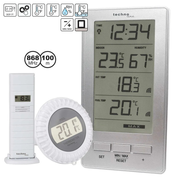 Фото - Термогигрометр Technoline WS9069 IT Silver