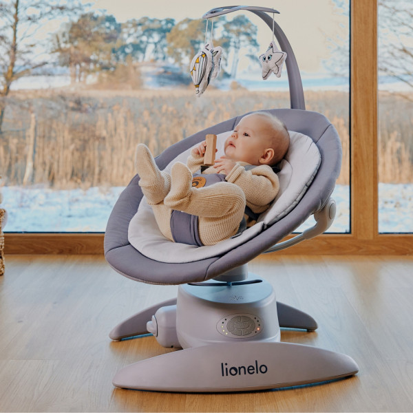 Фото - Уценка - Кресло-качалка Lionelo MELL GREY STONE