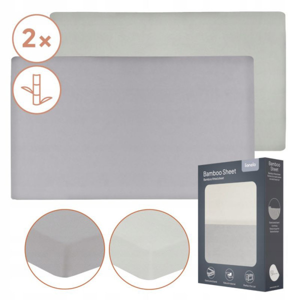 Фото - Простынь детская Lionelo Bamboo Sheet Off White Grey 118x61