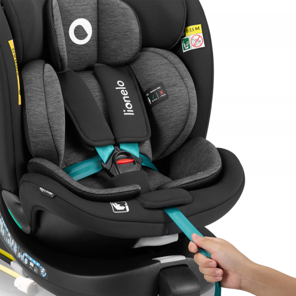 Фото - Автокресло Lionelo NAVY I-SIZE BLACK TURQUOISE