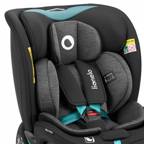 Фото - Автокресло Lionelo NAVY I-SIZE BLACK TURQUOISE
