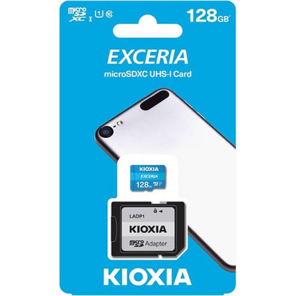 Фото - Карта памяти Kioxia Exceria microSDXC UHS-I 128GB class10 + SD (LMEX1L128GG2)