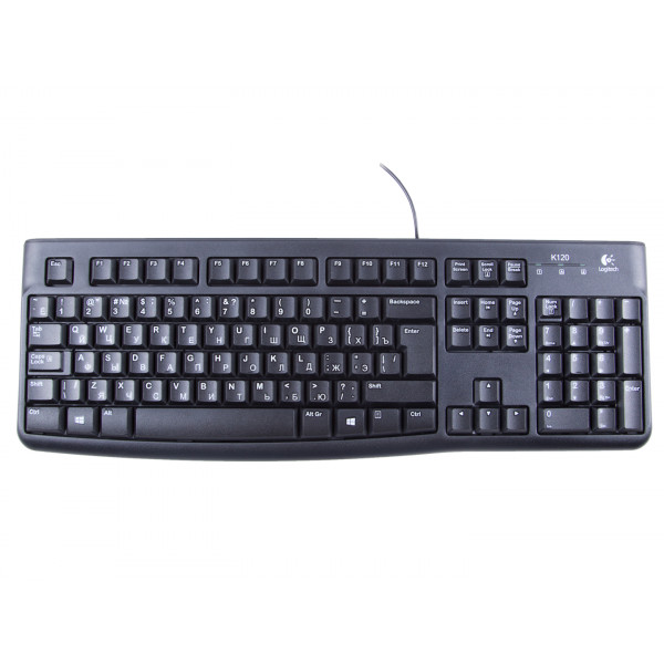 Фото - Клавиатура проводная Logitech K120 OEM Black RUS (920-002522)