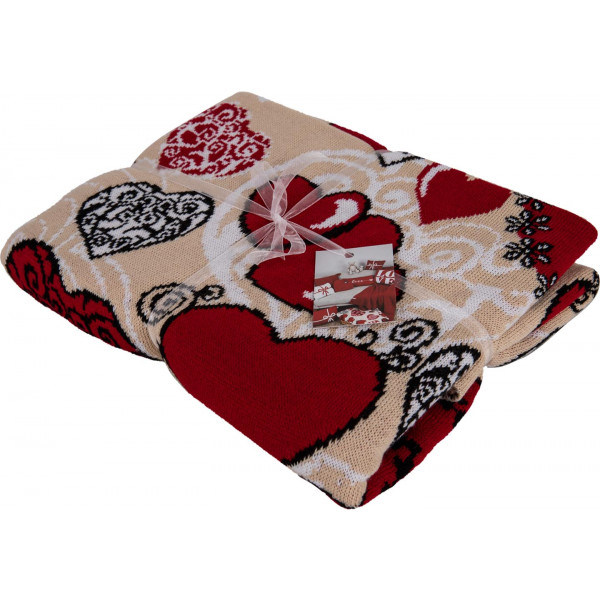 Фото - Плед полуторный Прованс Сердца LOVE 130х170 см (033024)