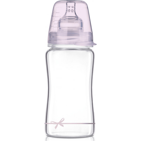 Фото - Бутылочка для кормления Lovi DIAMOND GLASS Baby Shower girl, 250 мл. (74/204girl)
