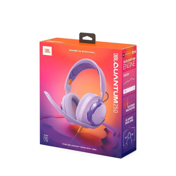 Фото - Гарнитура проводная игровая JBL Quantum 250 Purple (JBLQTUM250PUR)