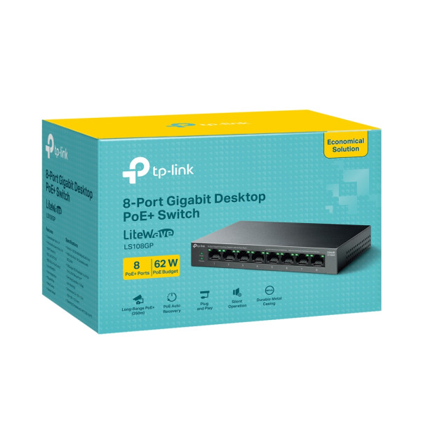 Фото - Коммутатор локальной сети (Switch) TP-Link LS108GP