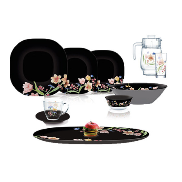 Фото - Столовый сервиз Luminarc Carine Minuet Black 46 пр. (N8126)