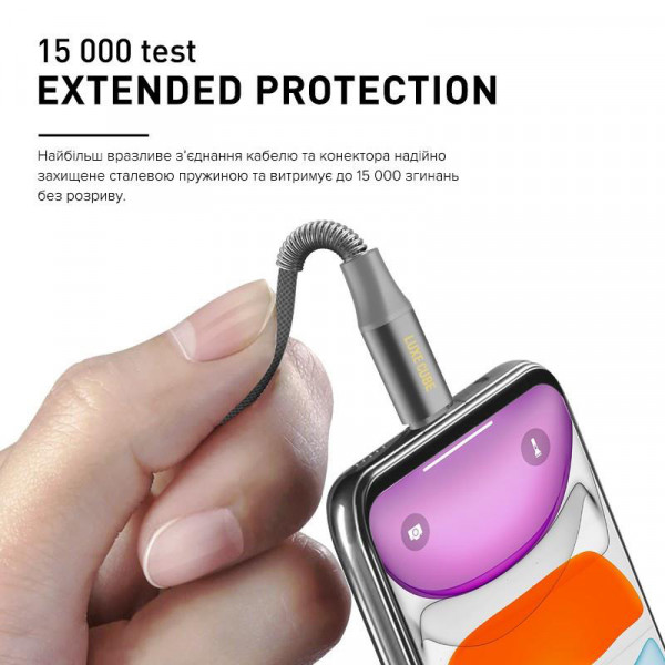 Фото - Кабель синхронизации данных Luxe Cube Armored USB-microUSB 1m Grey (8886668686105)