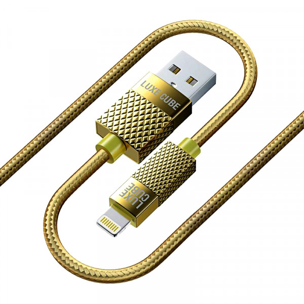 Фото - Кабель синхронизации данных Luxe Cube Premium USB-Lightning 1m Gold (8886668686150)
