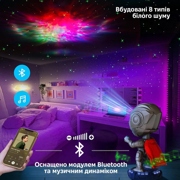 Фото - Ночник детский INSPIRE лазерный проектор звездного неба Механический воин (LWS-R-14)