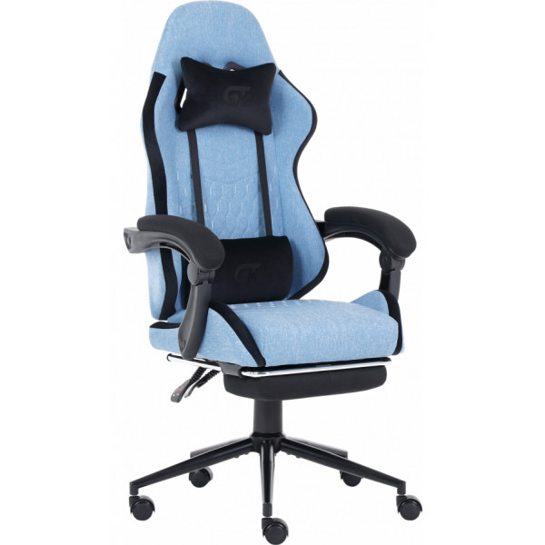 Фото - Кресло для геймеров GT Racer X-2324 Fabric Light Blue/Black Suede