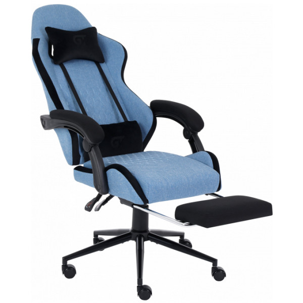 Фото - Кресло для геймеров GT Racer X-2324 Fabric Light Blue/Black Suede