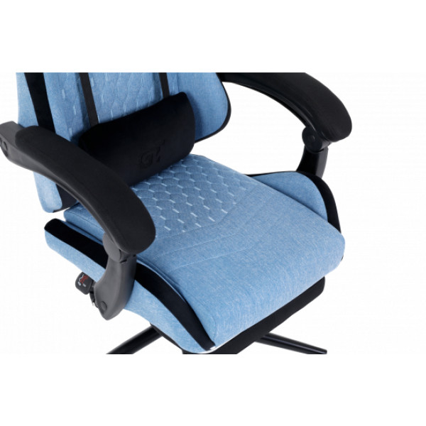 Фото - Кресло для геймеров GT Racer X-2324 Fabric Light Blue/Black Suede