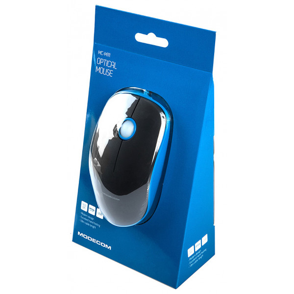 Фото - Мышь проводная Modecom MC-M111 Black-Blue (M-MC-M111-140)