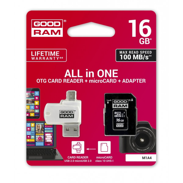 Фото - Карта памяти Goodram SDXC 16GB C10 UHS-I (M1A4-0160R12)