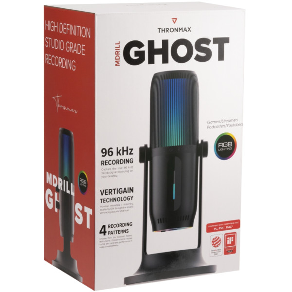 Фото - Микрофон для компьютера проводной Thronmax MDRILL GHOST M2RGB Black (M2RGBTHRONMAX)