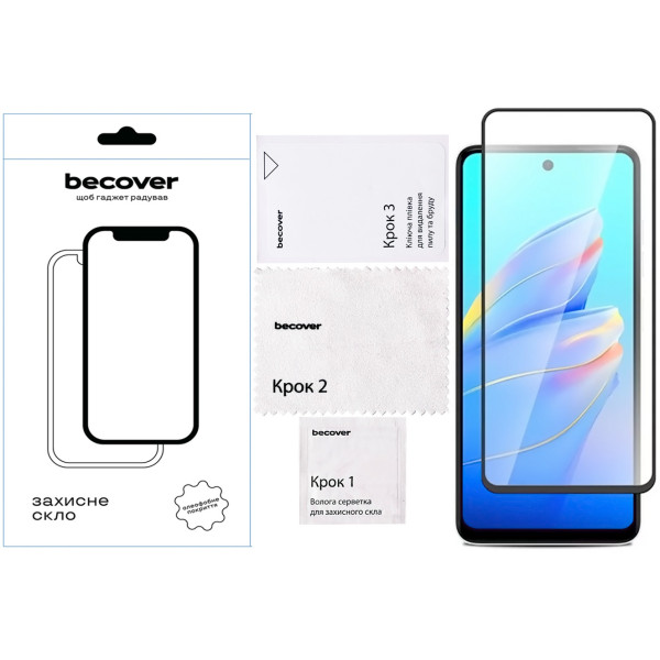 Фото - Защитное стекло для смартфона BeCover for Tecno Spark Go 2025/ Pop 9 4G (KL4h) Black (713682)