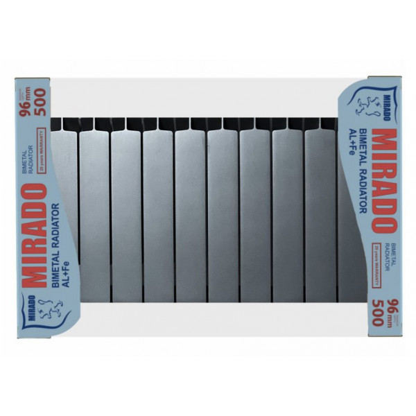 Фото - Радиатор отопления MIRADO 500х96 (silver) 6 секций