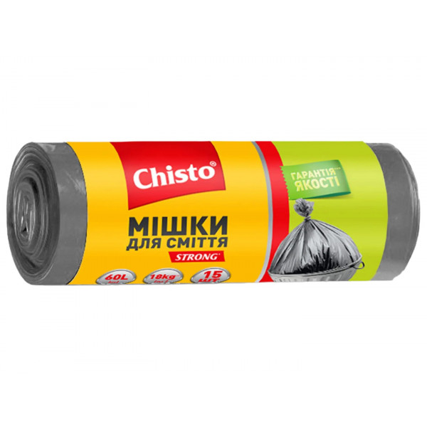 Фото - Пакет мусорный Chisto Strong 60лх15 шт. (4823098407782)